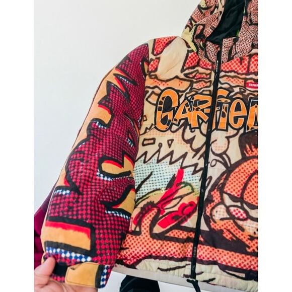 Garfield Member's Only Puffer Jacket/Coat All Over Print Graffiti NWT Size  XL - Picture 3 of 12